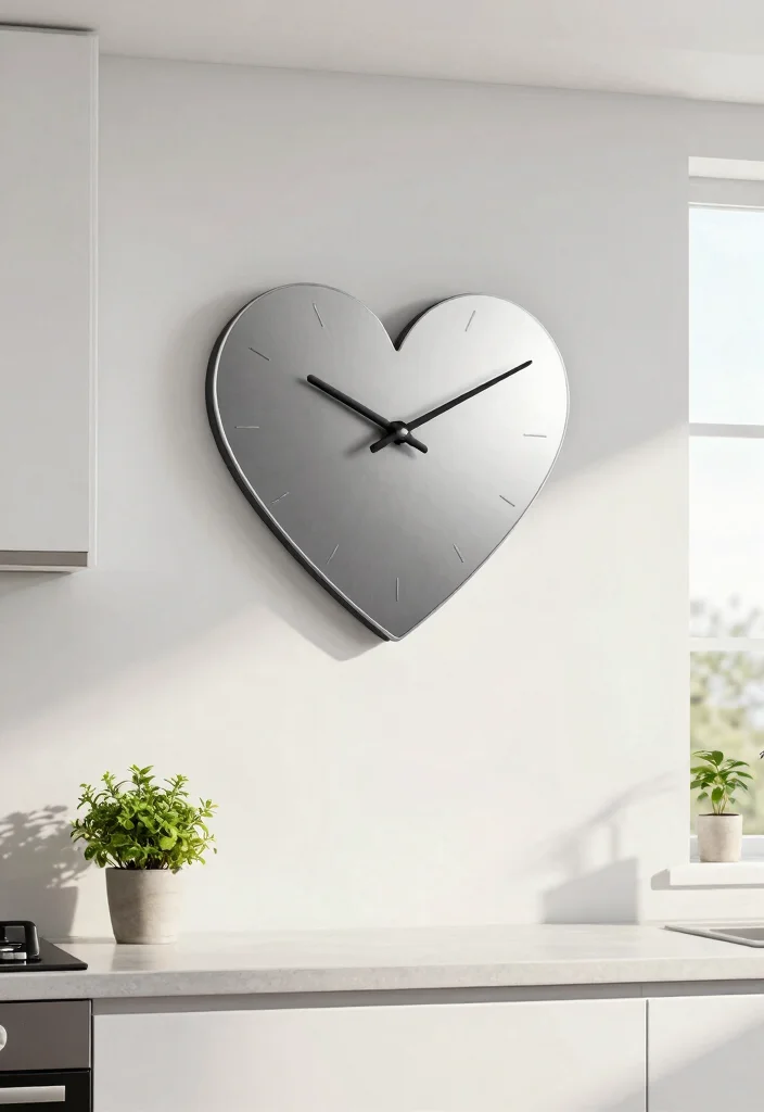 12 Heart Wall Decor Ideas That Don't Look Childish - 9. Heart-shaped Clocks 1