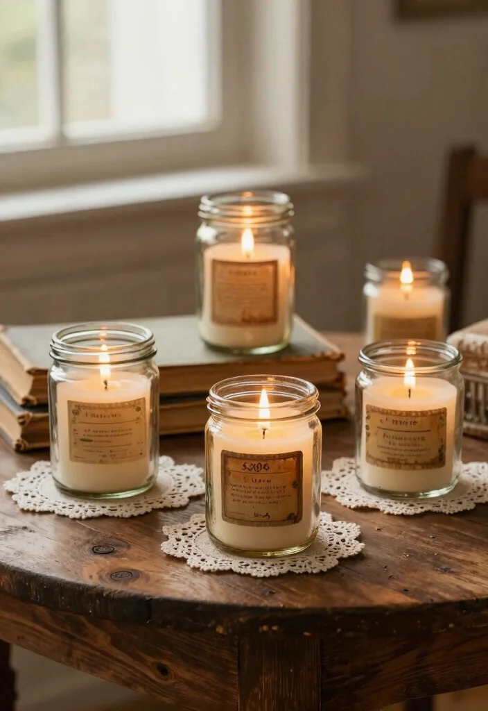 12 Jar Candle Holder Ideas You Can Make Without Spending $20 - 8. Vintage Jar Candle Holders 1