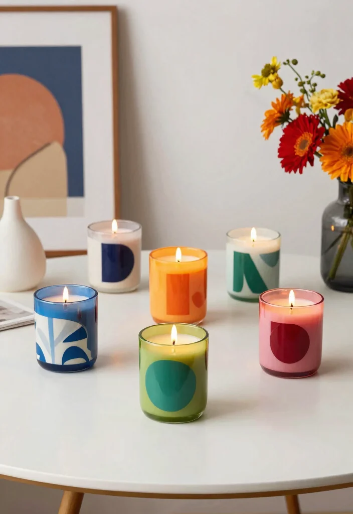 12 Jar Candle Holder Ideas You Can Make Without Spending $20 - 9. Color-Blocked Candle Holders 1