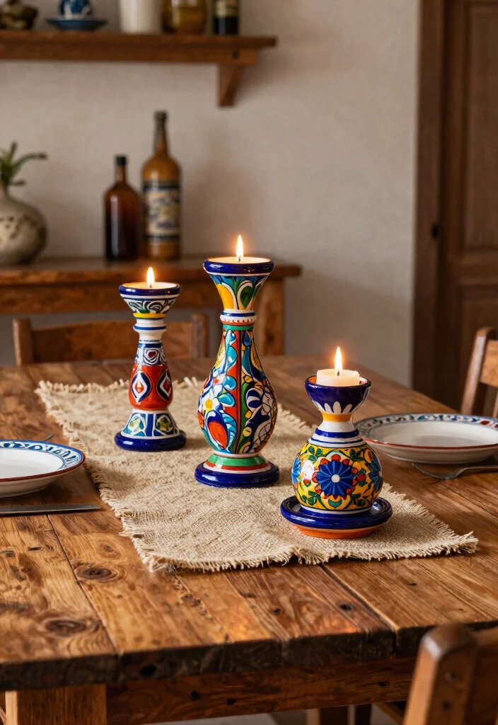 12 Mexican Candle Holder Ideas That Add Color and Warmth - 10. Rustic Farmhouse Charm 1