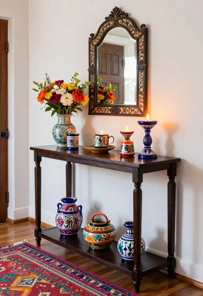 12 Mexican Candle Holder Ideas That Add Color and Warmth - 5. Entryway Welcomes 1