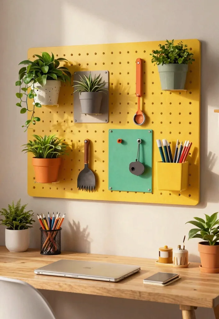 12 Small Wall Shelf Ideas for Tight Spaces and Rental Walls - 6. Pegboard Shelves for Customization 1