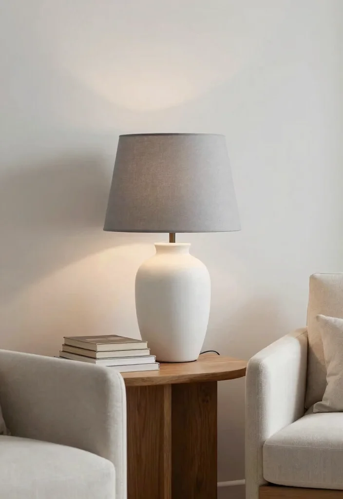 12 Table Lamp Lighting Ideas That Brighten Reading Nooks - 2. Minimalist Magic: Simple Yet Stylish 1