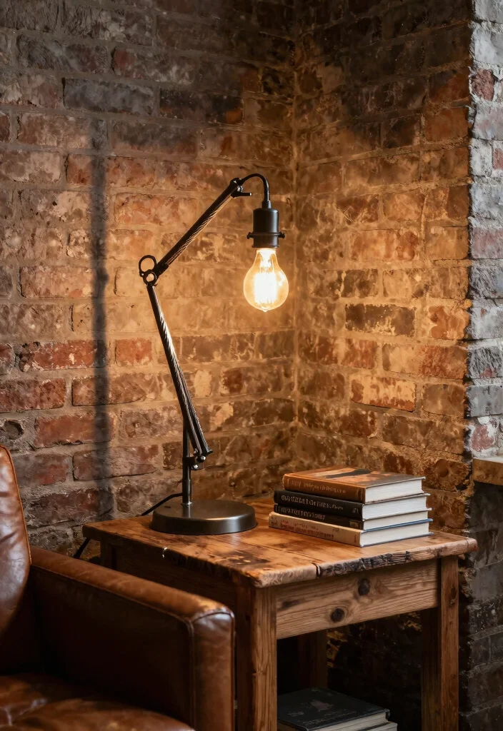 12 Table Lamp Lighting Ideas That Brighten Reading Nooks - 3. Industrial Edge: A Bold Statement 1