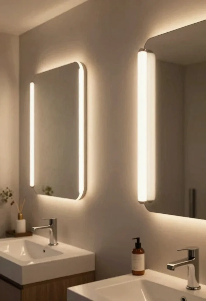 14 Bathroom Lamp Ideas That Provide Shadow-Free Lighting - 10. Smart LED Lamps 1
