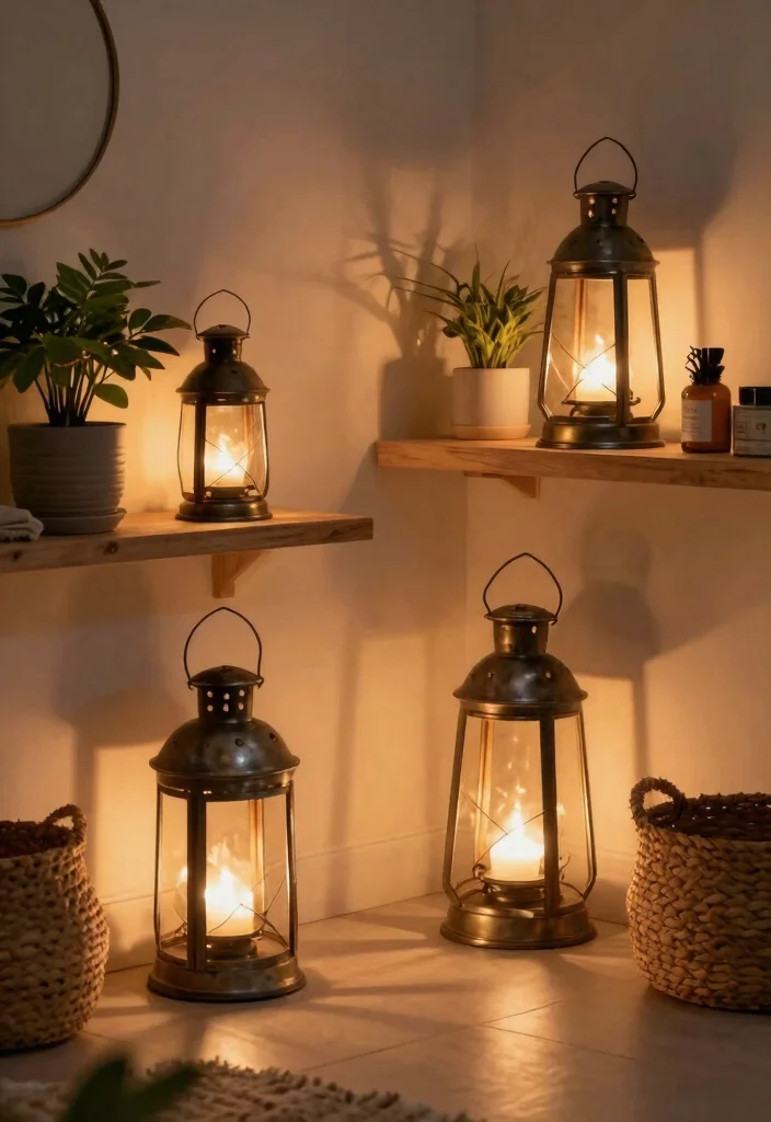 14 Bathroom Lamp Ideas That Provide Shadow-Free Lighting - 5. Vintage Inspired Lanterns 1