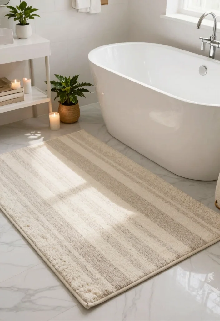 14 Bathroom Rug Ideas That Dry Fast and Stay in Place - 5. Soft Cotton Washable Rugs 1