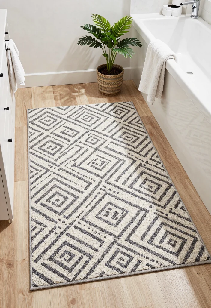 14 Bathroom Rug Ideas That Dry Fast and Stay in Place - 9. Washable Area Rugs 1