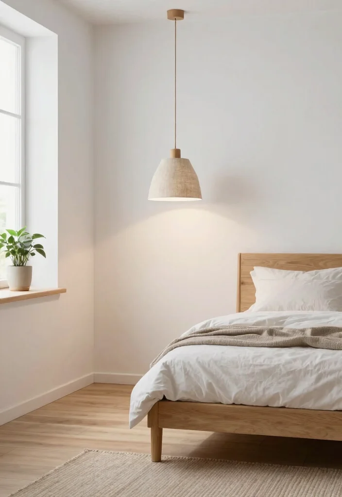 14 Bedroom Pendant Light Ideas That Free Up Nightstand Space - 1. Scandinavian Simplicity 1