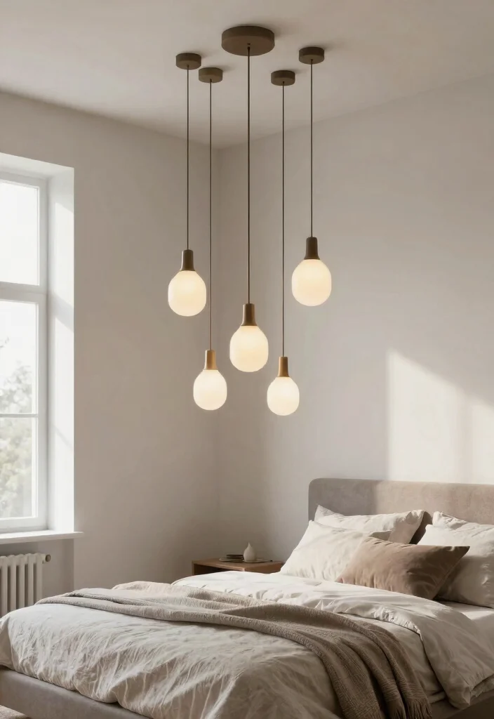 14 Bedroom Pendant Light Ideas That Free Up Nightstand Space - 11. Pendant Combos 1