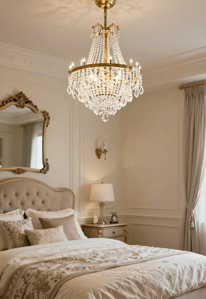14 Bedroom Pendant Light Ideas That Free Up Nightstand Space - 5. Vintage Glam 1