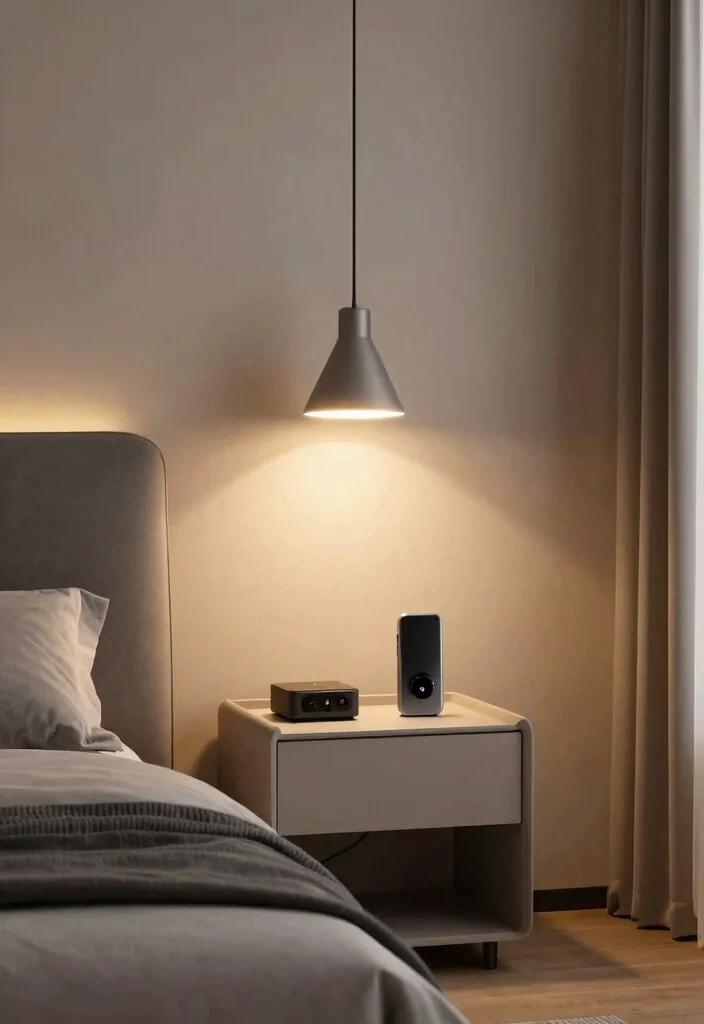 14 Bedroom Pendant Light Ideas That Free Up Nightstand Space - 9. Smart Lighting Solutions 1
