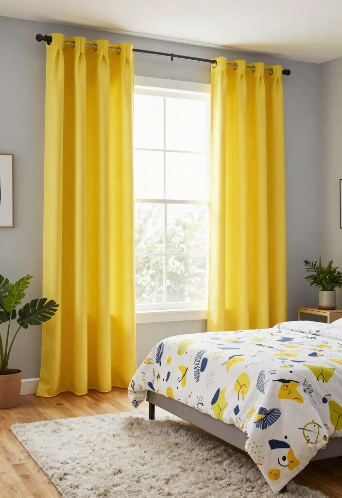 14 Bedroom Window Curtains That Block Light for Better Sleep - 6. Bright Colored Blackout Curtains 1