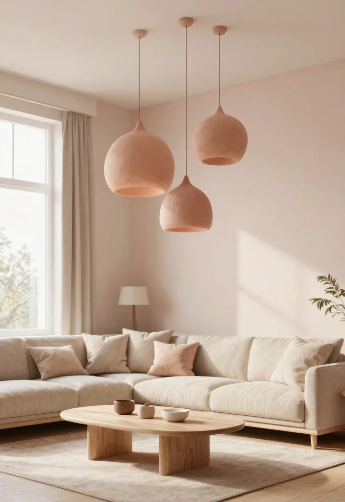 14 Clay Pendant Light Ideas That Add Warmth Without Looking Rustic - 1. Soft Organic Shapes 1