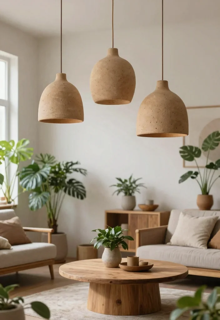 14 Clay Pendant Light Ideas That Add Warmth Without Looking Rustic - 11. Eco-Friendly Clay Pendants 1