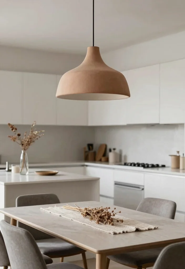 14 Clay Pendant Light Ideas That Add Warmth Without Looking Rustic - 3. Sleek Geometric Designs 1