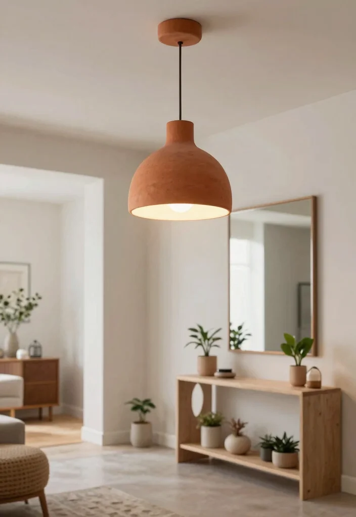 14 Clay Pendant Light Ideas That Add Warmth Without Looking Rustic - 9. Clay Pendants for Entryways 1