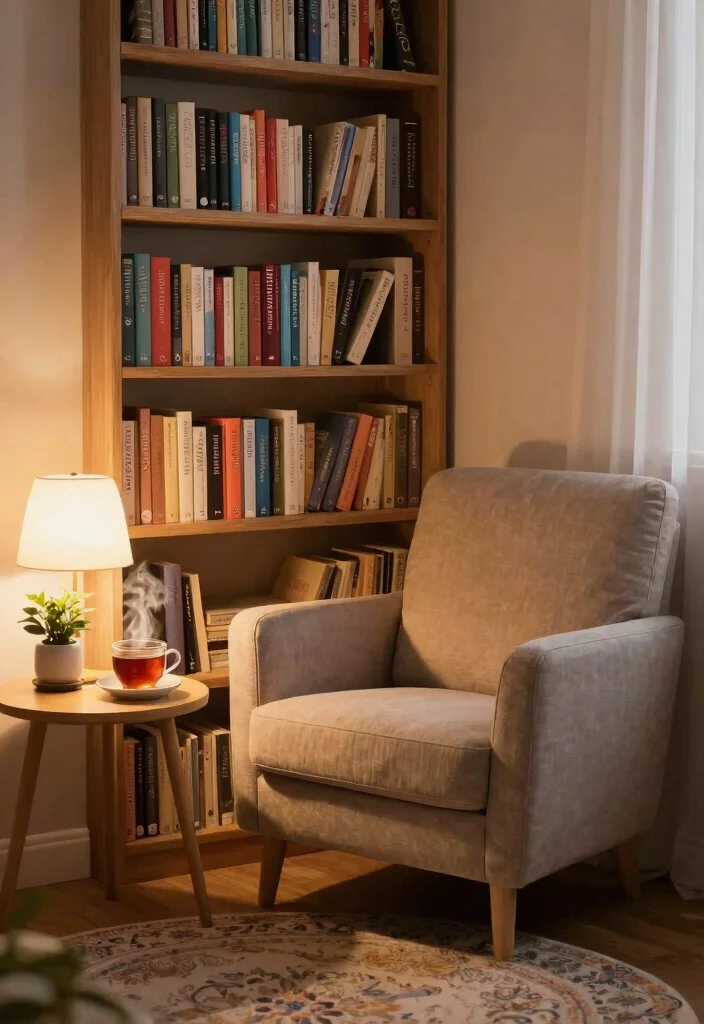 14 Corner Shelf Ideas Living Room Setups That Hide Dead Space - 4. Corner Book Nook 1
