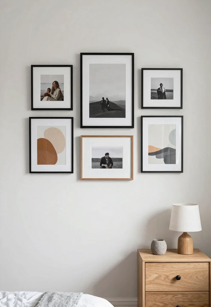 14 Cute Nightstand Decor Ideas That Don't Take Up Surface Space - 4. Wall Art or Photos 1