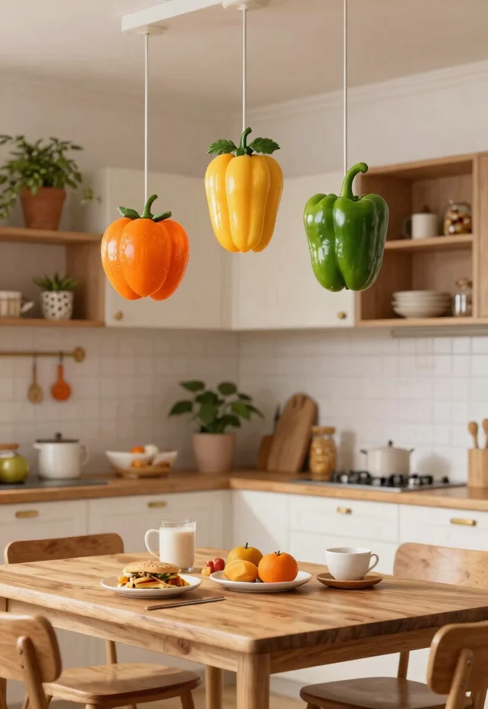 14 Pendant Light Kitchen Ideas That Don't Require Rewiring - 4. Fruit & Vegetable Inspired Fixtures 1
