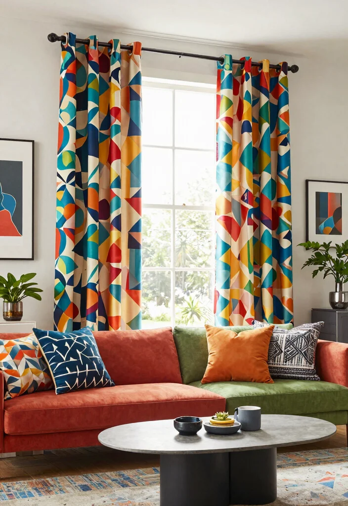 14 S Fold Curtains That Give You That Designer Ripple Look - 4. Bold Patterned S Fold Curtains 1