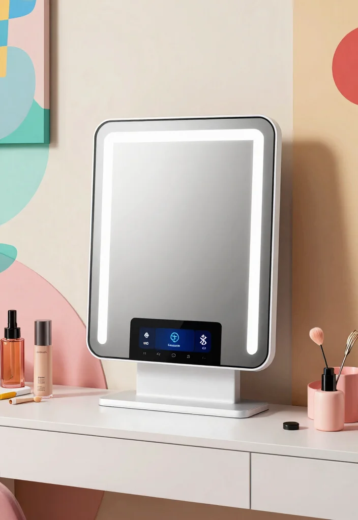 14 Vanity Mirror Ideas That Provide Perfect Lighting for Makeup - 3. Smart Mirrors with Bluetooth Connectivity 1