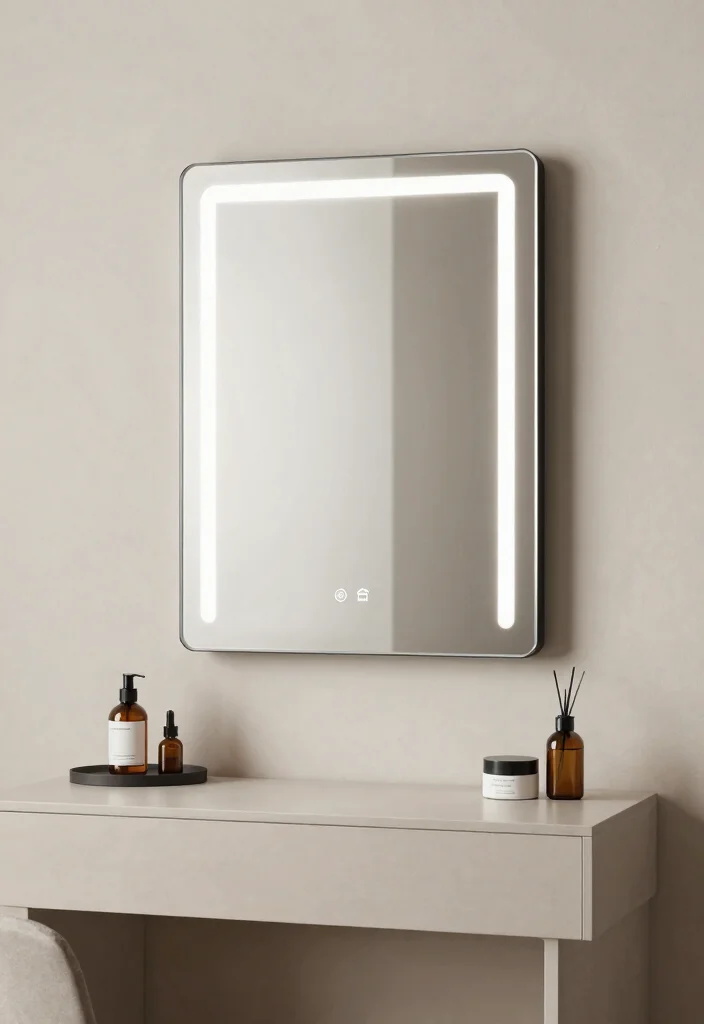 14 Vanity Mirror Ideas That Provide Perfect Lighting for Makeup - 5. Minimalist LED Mirrors 1
