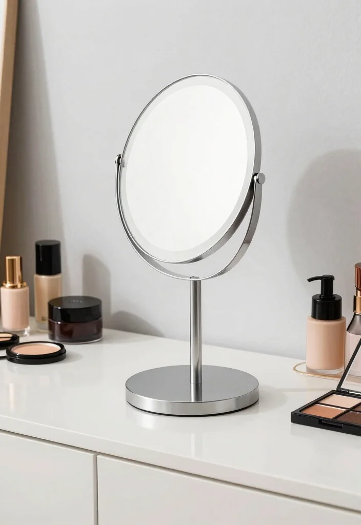 14 Vanity Mirror Ideas That Provide Perfect Lighting for Makeup - 7. Makeup Mirrors with Adjustable Arms 1