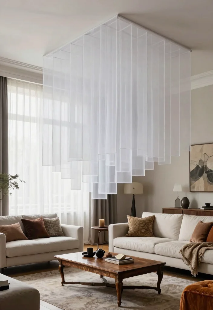 14 White Sheer Living Room Curtains for Privacy Without Darkness - 12. Sheer Panels for Versatile Style 1