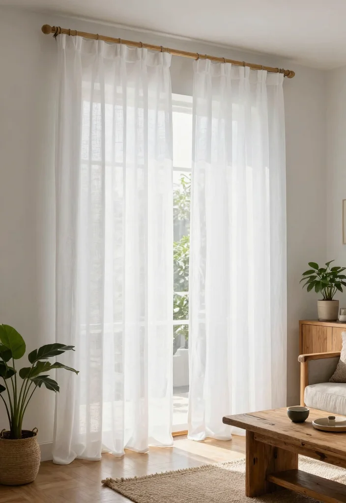 14 White Sheer Living Room Curtains for Privacy Without Darkness - 6. Eco-Friendly Fabrics for Conscious Living 1