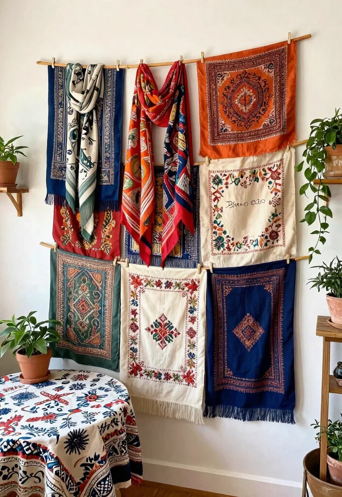 15 Antique Wall Decor Ideas That Look Expensive From Thrift Stores - 11. Vintage Textiles as Art 1