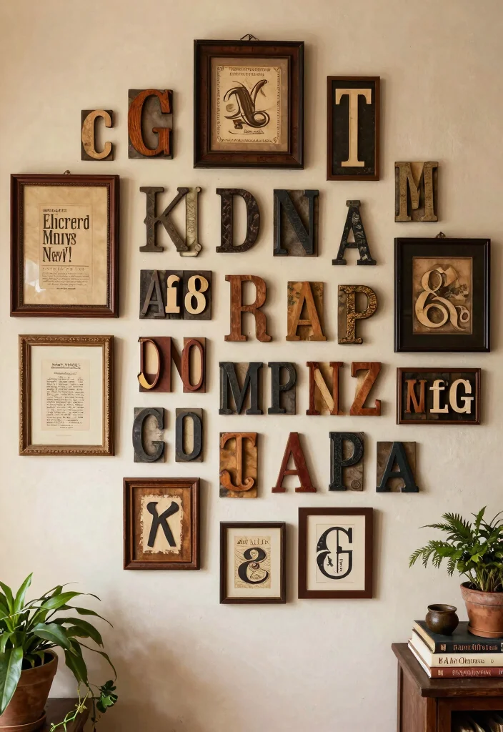 15 Antique Wall Decor Ideas That Look Expensive From Thrift Stores - 12. Antique Lettering and Typography 1
