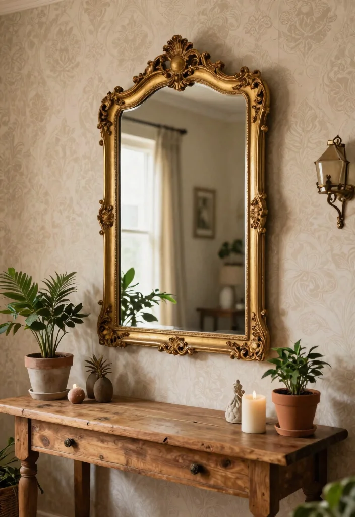 15 Antique Wall Decor Ideas That Look Expensive From Thrift Stores - 2. Vintage Mirrors 1