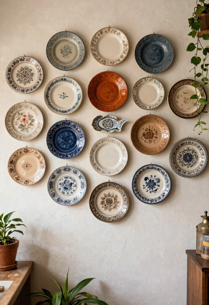 15 Antique Wall Decor Ideas That Look Expensive From Thrift Stores - 9. Antique Plates 1