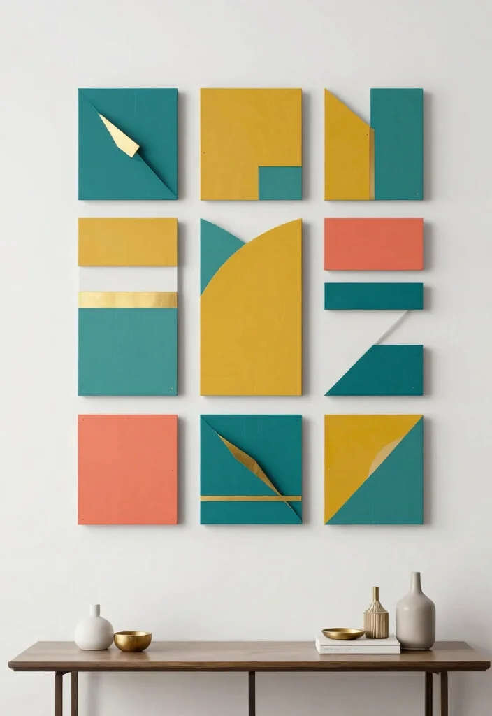 15 Cardboard Wall Art Ideas That Look Like Real Canvas - 2. Geometric Patterns 1