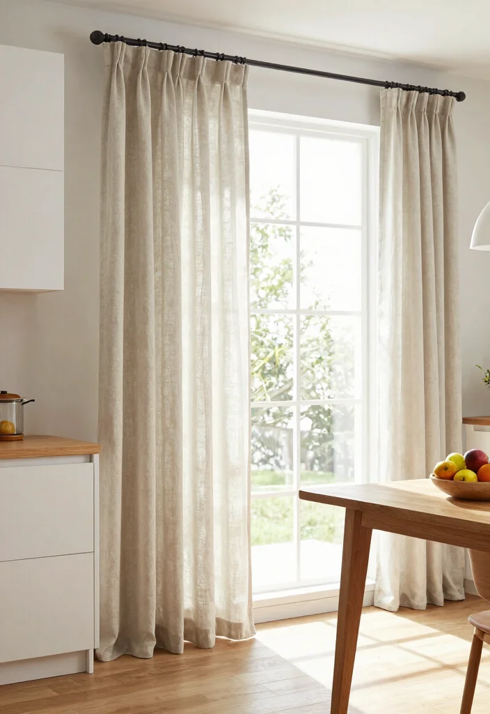 15 Farmhouse Kitchen Curtains That Don't Look Too Country - 1. Linen Blend Elegance 1