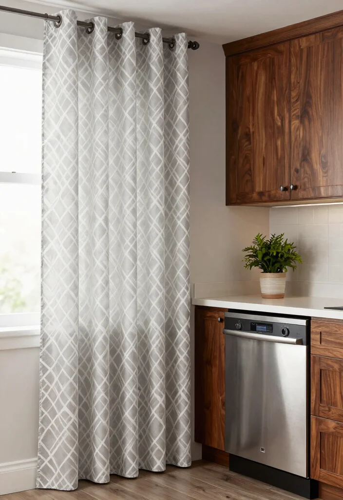 15 Farmhouse Kitchen Curtains That Don't Look Too Country - 2. Geometric Patterns 1