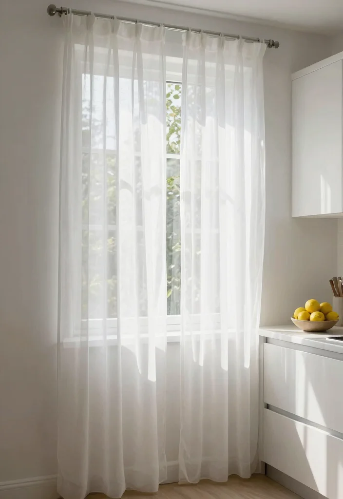 15 Farmhouse Kitchen Curtains That Don't Look Too Country - 3. Sheer Elegance 1