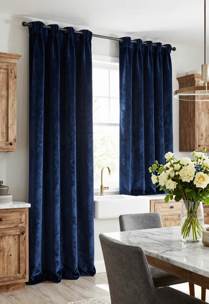 15 Farmhouse Kitchen Curtains That Don't Look Too Country - 4. Velvet Touch 1