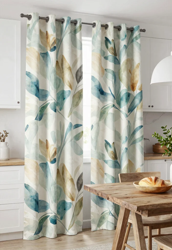 15 Farmhouse Kitchen Curtains That Don't Look Too Country - 6. Floral without the Frill 1