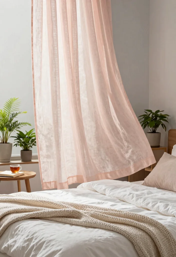 15 Sheer Linen Curtains That Filter Light Without Going See-Through - 1. Airy Elegance in the Bedroom 1