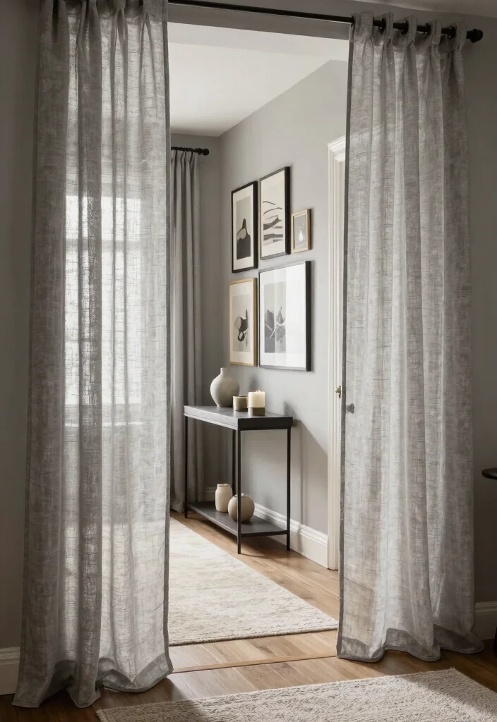 15 Sheer Linen Curtains That Filter Light Without Going See-Through - 15. Effortless Style for Hallways 1