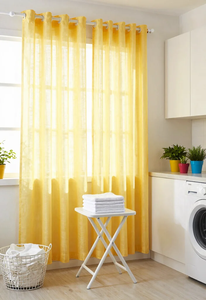 15 Sheer Linen Curtains That Filter Light Without Going See-Through - 6. Functional Laundry Rooms 1