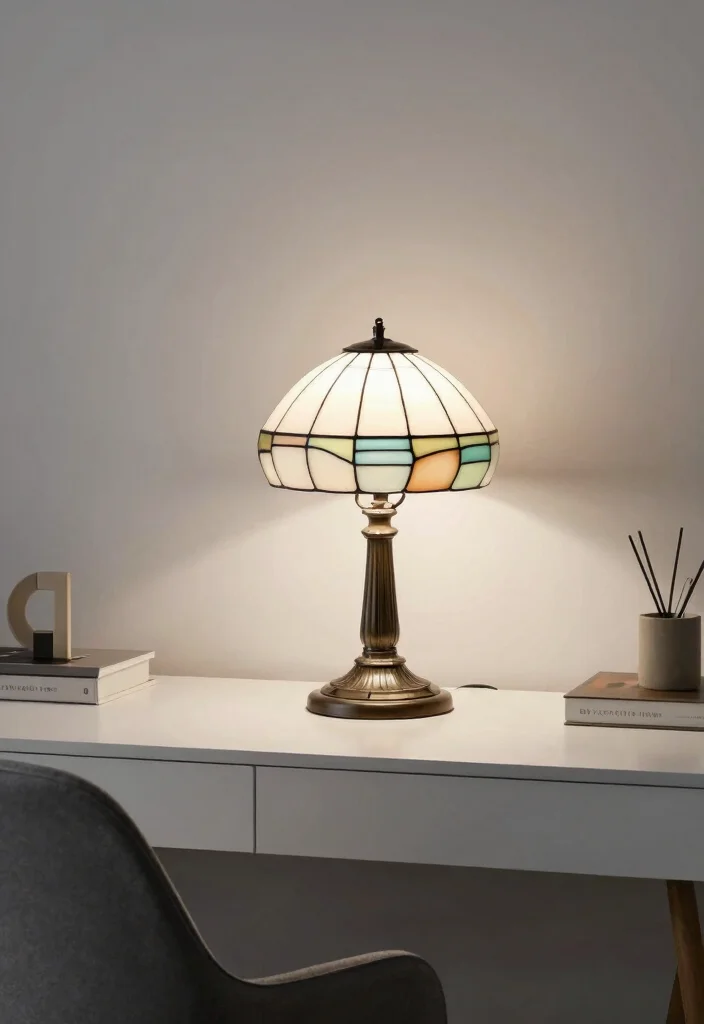 15 Stained Glass Lamp Ideas That Cast Colorful Light Patterns - 9. Minimalist Styles 1