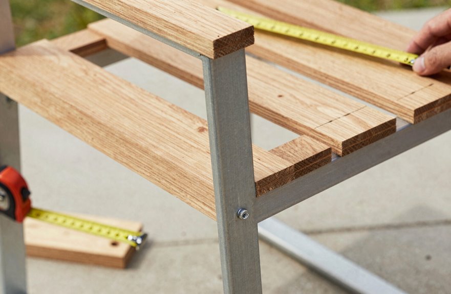 cut and assemble outdoor chair seat frame