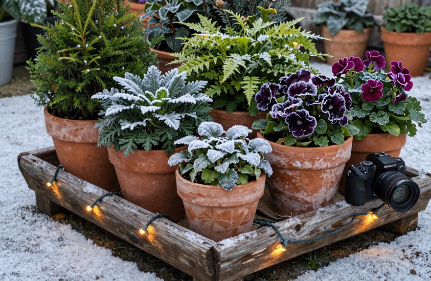 group outdoor containers for warmth protection