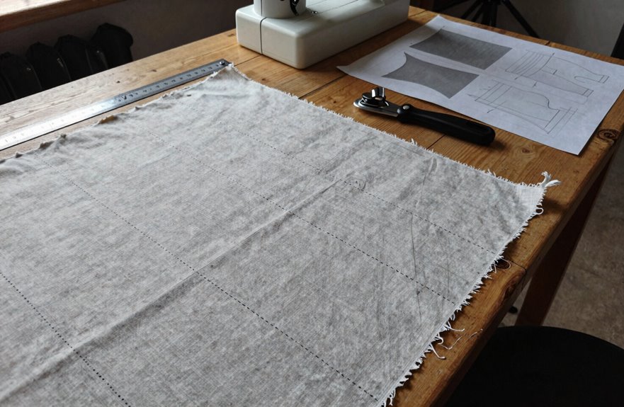 measure seam mark cut fit