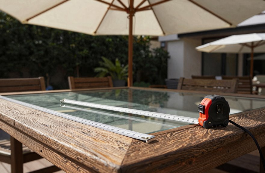 measure table extend canopy coverage
