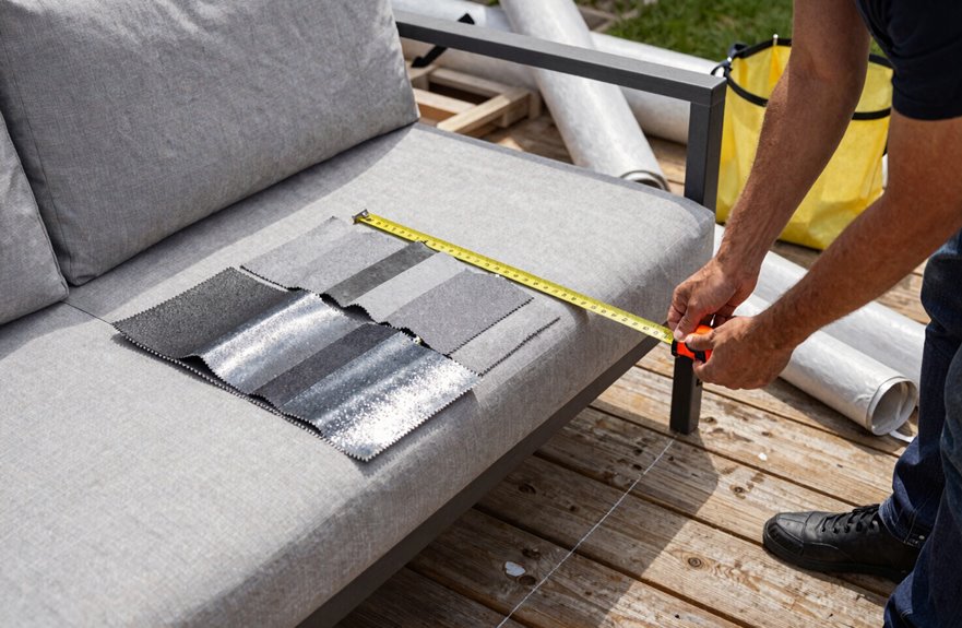 measuring outdoor furniture precisely for covers