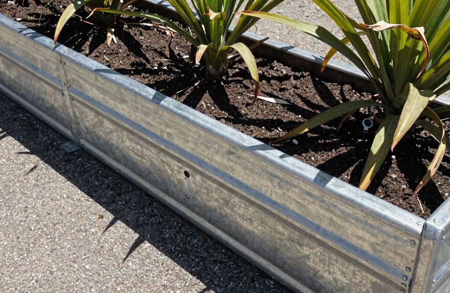 metal beds heat up quickly mulch helps